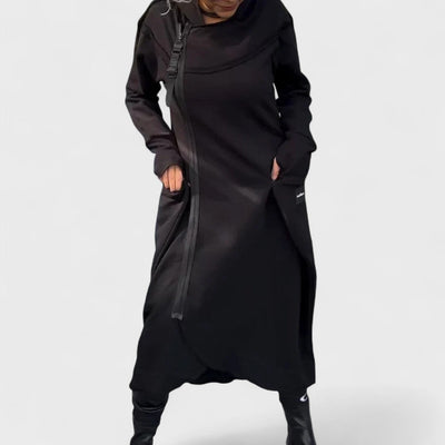 Mana - Long zip-up hoodie in lightweight and breathable fabric