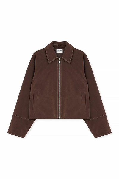 VALIRA Faux Suede Zip Jacket