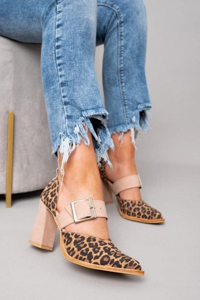 Lydia | Leopard Suede Heels