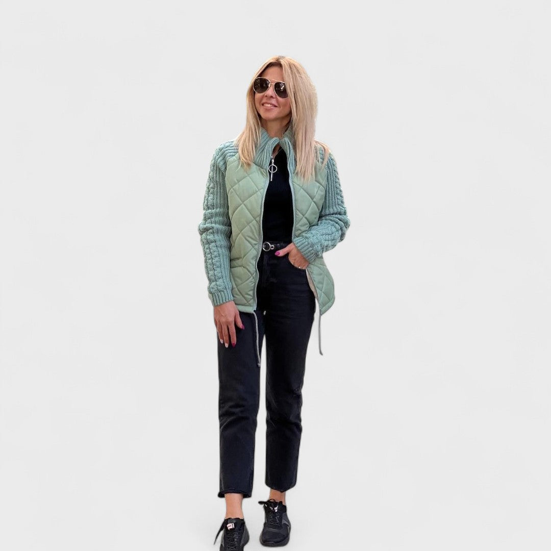 Nora - Women's Patchwork Knit Jacket
