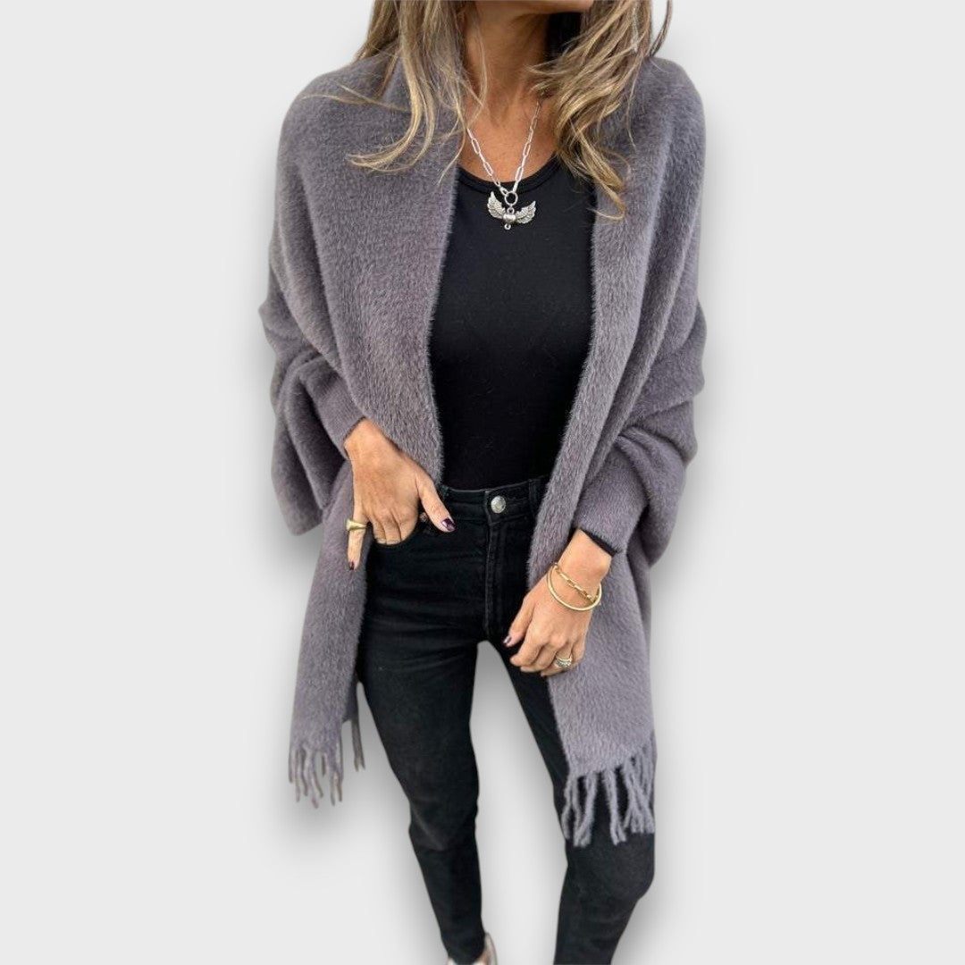 Meliora – Elegant cardigan with fringes
