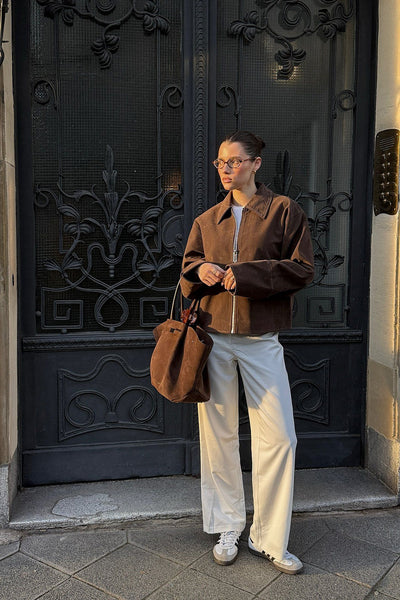 VALIRA Faux Suede Zip Jacket