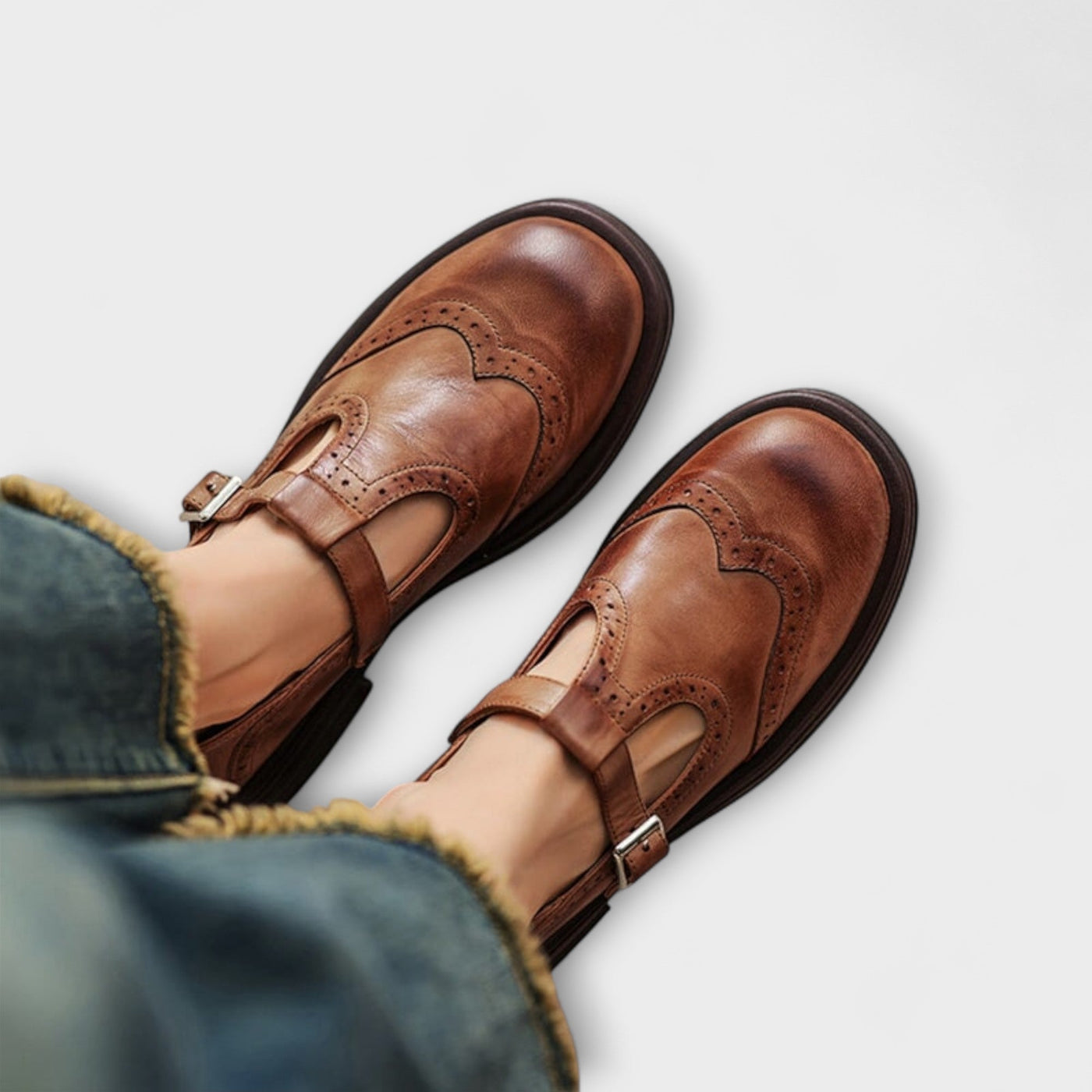 Emilia - Leather Mary Janes