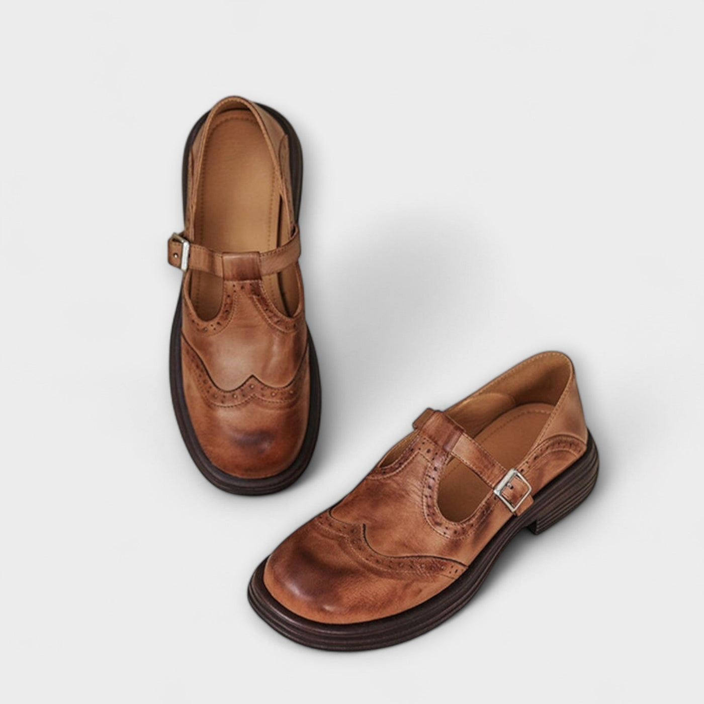 Emilia - Leather Mary Janes